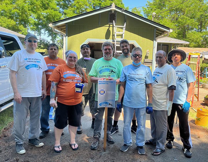 Group photo of SIU Paint Tacoma volunteers